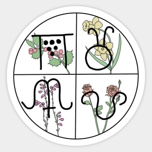 Wicca season symbols Sticker